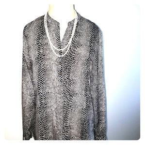 Black and White Blouse